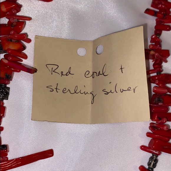 Price Firm!! Red Coral & .925 Sterling Silver - Picture 4 of 8